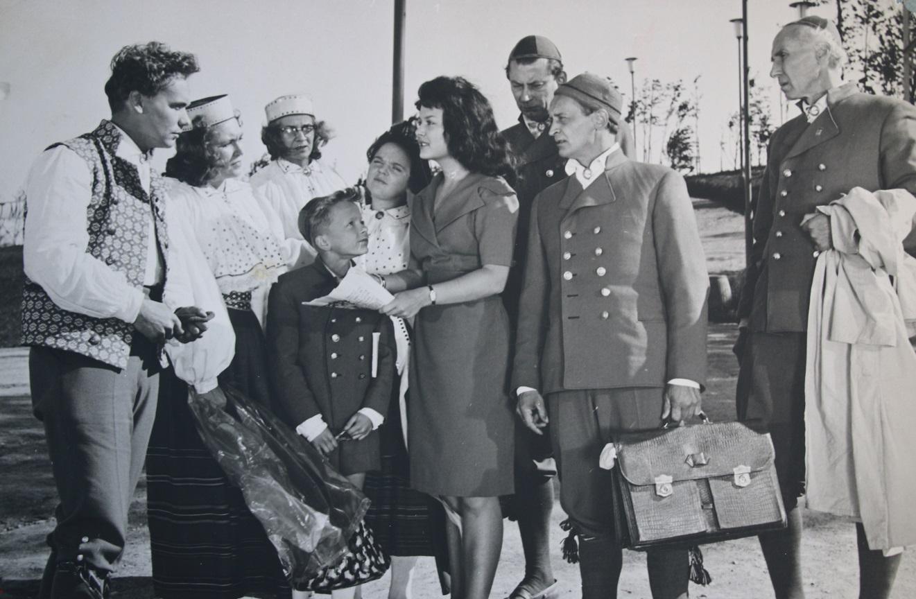 Eve Kivi, Jüri Järvet ja Karl Kalkun mängufilmis „Laulu sõber“ (1961) - Jüri Järveti fotoalbum - Perekond Järveti kogu
