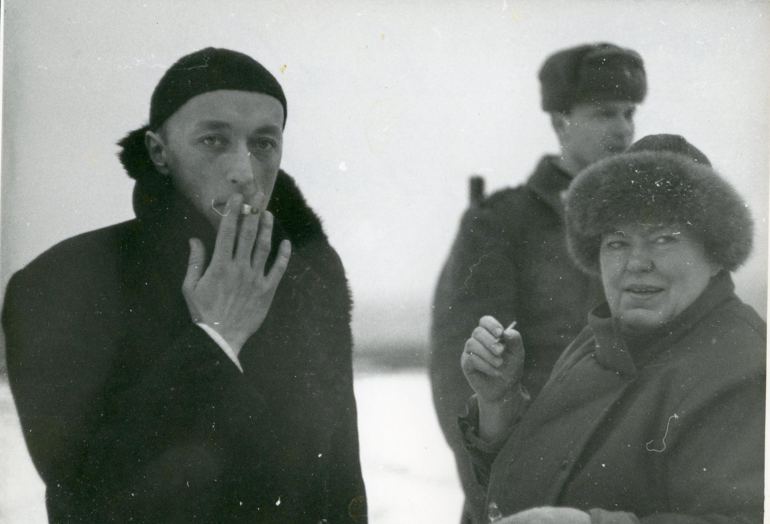 Linnamehe osatäitja Sulev Luik, kunstnik-grimeerija Aino Lemming - Foto Kadi Talpsepp
